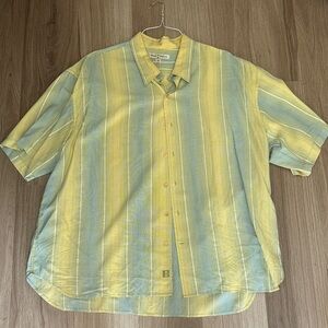 Tommy Bahama Striped Yellow and Blue Shirt